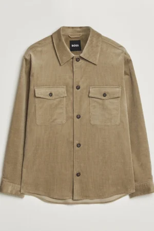 SOBRECAMISA RELAXED FIT EM BOMBAZINE - Beje