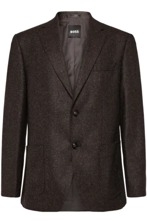 BLAZER EM PADRÃO MESCLA - Castanho