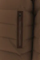 BLUSÃO CURTO DE PENAS COM APLICAÇÃO EM PELE - Castanho