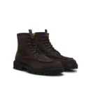 BOTAS COM ATACADORES E FECHO LATERAL - Castanho
