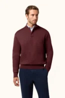 POLO DE MALHA COM FECHO - Bordeaux